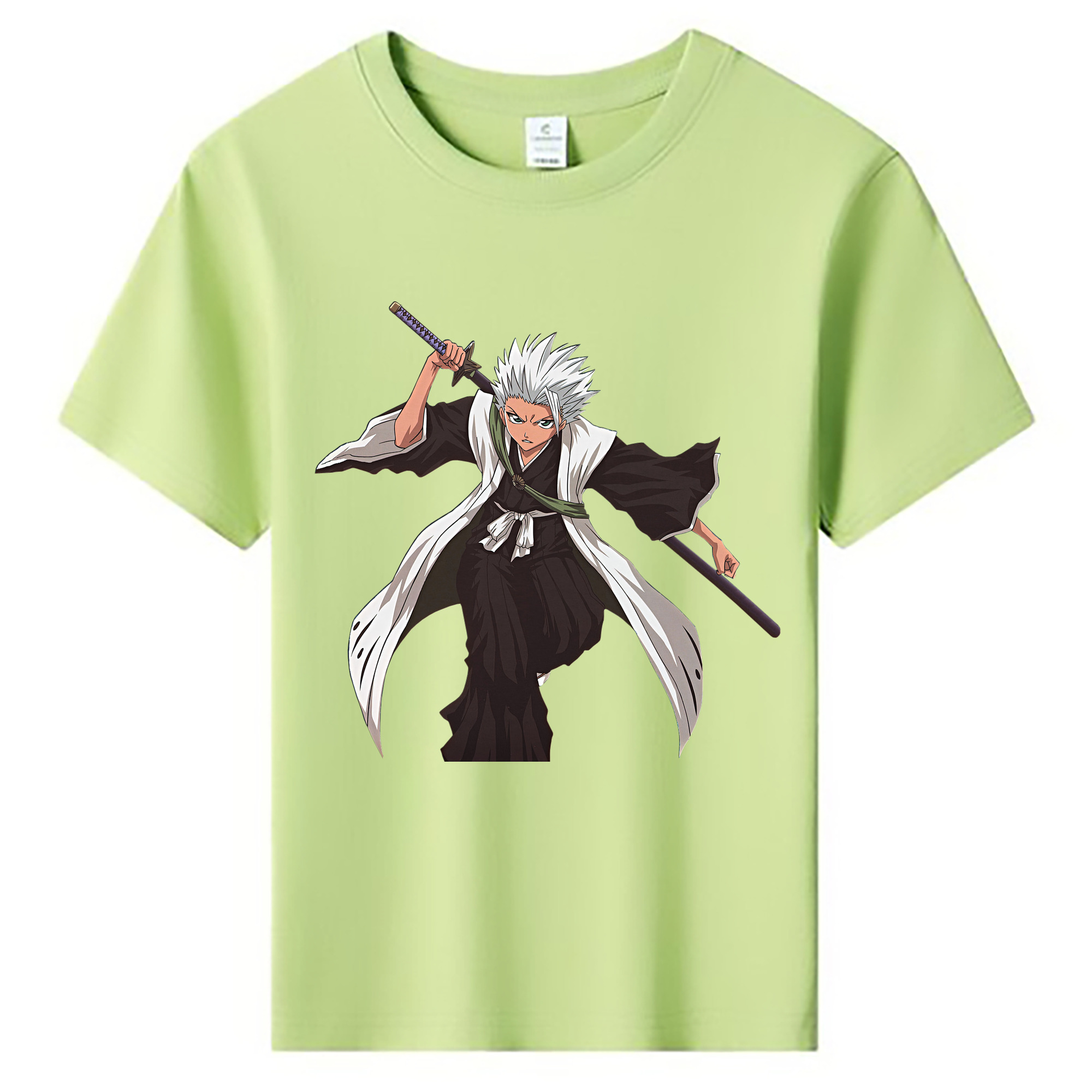 （画像用） ブリーチ 日番谷冬獅郎（ひつがや とうしろう） BLEACH Hitsugaya Toushirou 綿100％キッズTシャツ（フロントプリント）